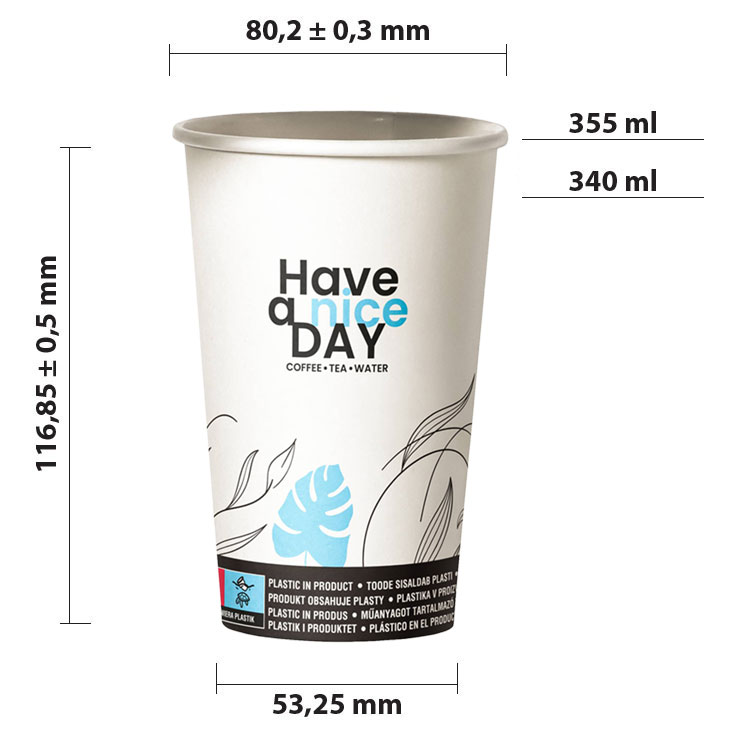 SPECYFIKACJA PRODUKTU - KUBEK PAPIEROWY 340 ML / 12 OZ